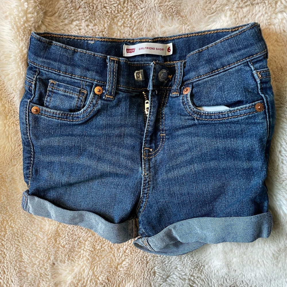 Levi's Kids Dark Blue Jean Shorts